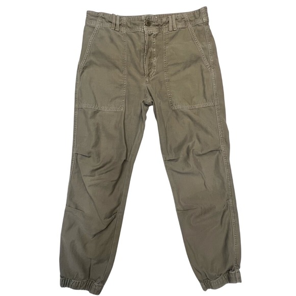 Citizens Of Humanity Army Green Cotton Cargo Jogger Pants Relaxed Fit Size 27 - Picture 1 of 12
